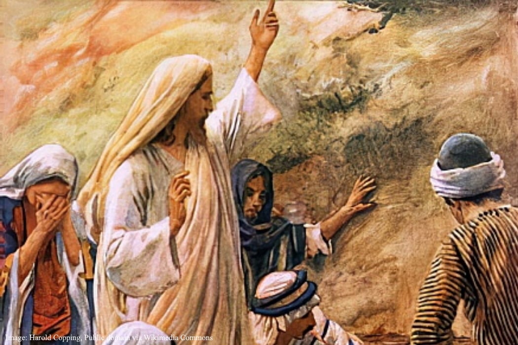 'Lazarus come forth' painting by Harold Copping