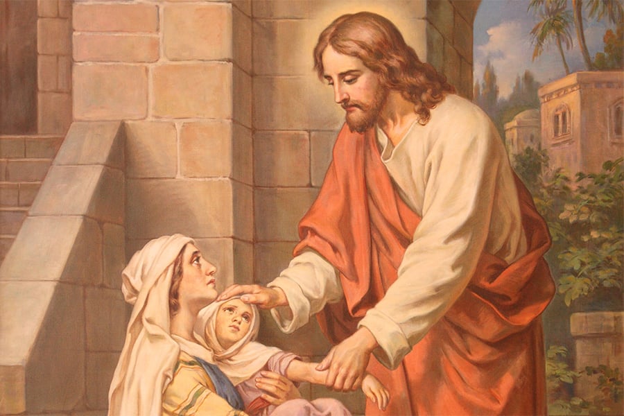 Jesus healing the sick