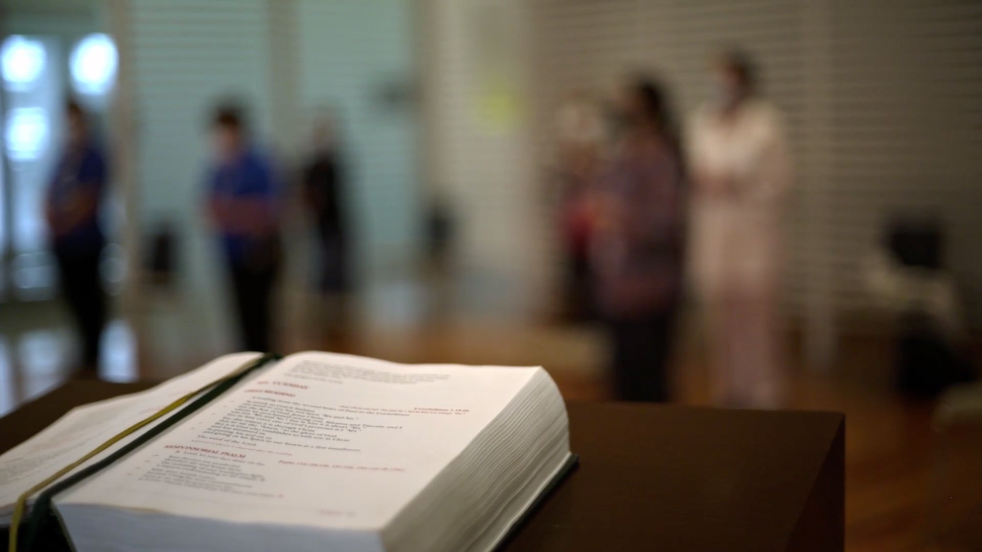 Passengers and employees praying at Pearson Airport Chaplaincy