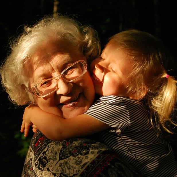 Big hugs for Grandma