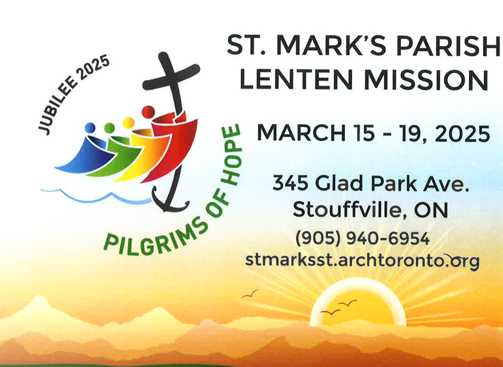 St. Mark's Lenten Mission Poster