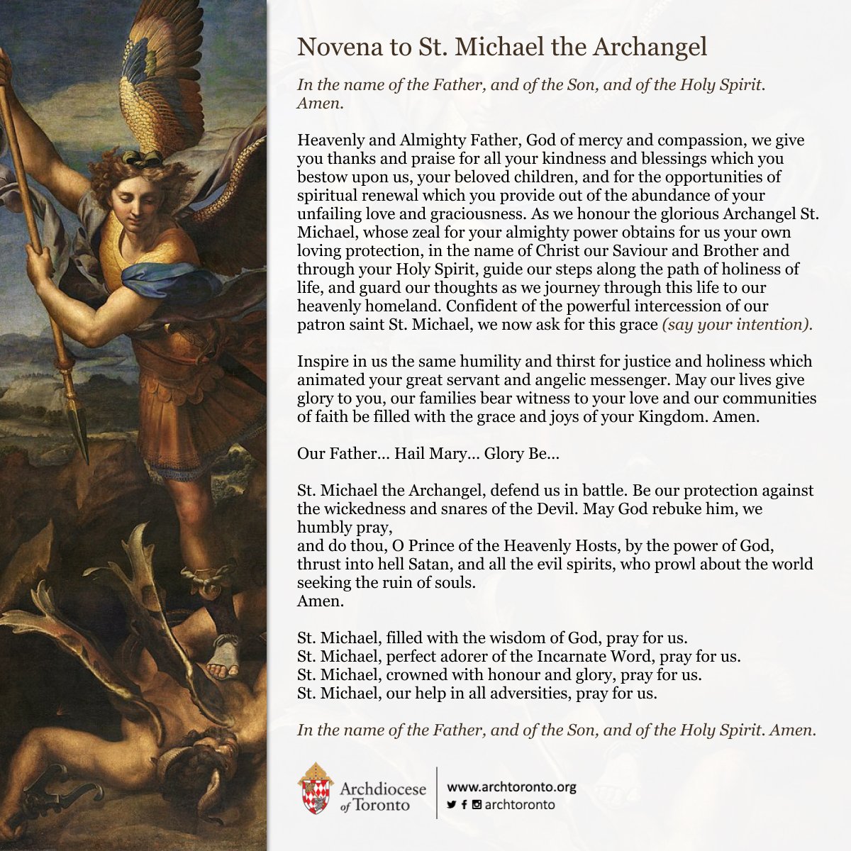 Novena to Saint Michael the Archangel