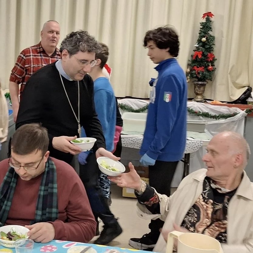 Cardinal Leo Joins St. Peter’s Parish for a Special Christmas Meal