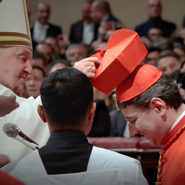 Pope Francis and Cardinal Leo