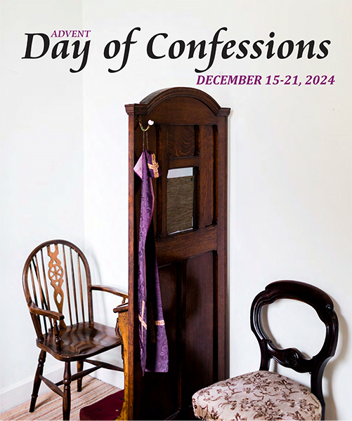 Day of Confessions poster for Advent 2024